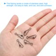 thumbnail image 4 of Unique Bargains 72Lbs Stainless Steel Fishing Snaps Swivels Clips Quick Change Black 150 Pack, 4 of 6