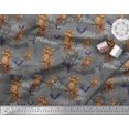 thumbnail image 2 of Soimoi Cotton Poplin Fabric Owl,Bat & Haunted House Halloween Printed Craft Fabric by the Yard 42 Inch Wide, 2 of 3