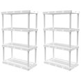 thumbnail image 1 of Gracious Living 4 Shelf Knect-A-Shelf Ventilated Storage Unit, (2 Pack), 1 of 9