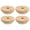 Beige, variant on MasteelfCA 4pcs Mason Jar Lids with Straw Hole Reusable Bamboo Lids for Beer Can Glass