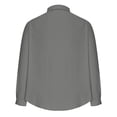 thumbnail image 3 of GigrtiJin Chemise en Lin pour Homme à Boutons, Manches Longues, Col à Revers, Chemises Unies, Mode Décontractée, Confortable, Chemises Amples, 3 of 6