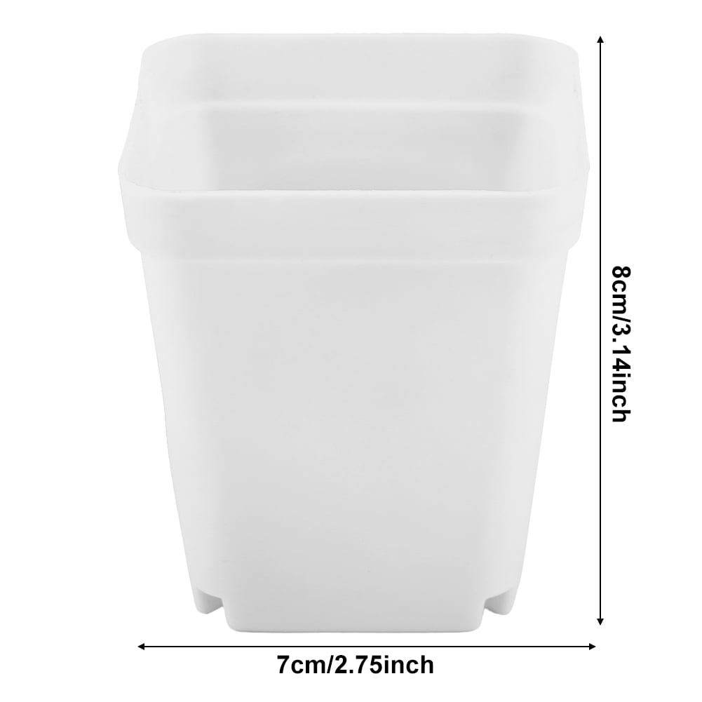 Flower Pots, 20pcs Mini Plastic Succulent Plant Pots, Square Planter Pots for Small Plants Flowers Cactus  Decorations Decor