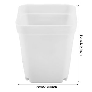 Flower Pots, 20pcs Mini Plastic Succulent Plant Pots, Square Planter Pots for Small Plants Flowers Cactus  Decorations Decor