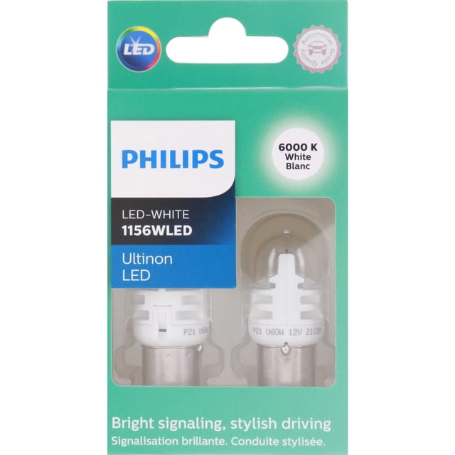 Philips 1156 Ultinon LED,White , Pack of 2