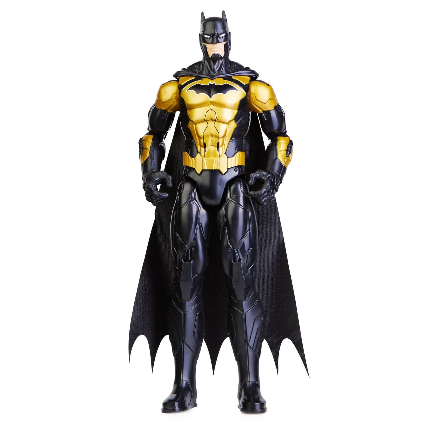 Batman, Figurine articulée Attack Tech Batman de 30 cm (costume noir), Jouets pour garçons et filles à partir de 3 ans