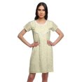 thumbnail image 1 of Moomaya Chemise de Nuit à Manches Courtes Imprimée pour Femmes, Col Rond, en Coton, Vêtement de Nuit, 1 of 5
