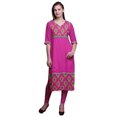 thumbnail image 1 of Bimba Printed Straight Kurtis For Women Panel Kurta Summer Tunic, 1 of 5
