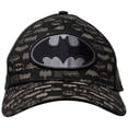 thumbnail image 2 of Batman 800087-Medium-Large-Medium-Large Batman New Era Laser Etched All Over Logos 39Thirty Hat - Medium & Large, 2 of 5