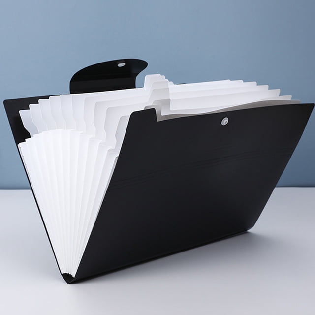 Vrorvz 12 Pocket Accordion Organizer for Student Exam and Office Documents Portable File Folder for Efficient Paper Storage and Management Suit for Home and Office Use