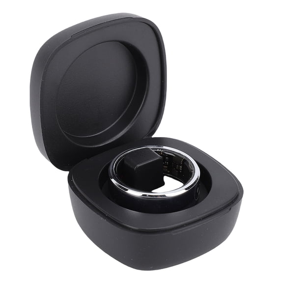 Smart Ring, APP Connection Smart Fitness Ring Water Proof Multiple Sports Modes Stainless Steel Color Screen with Charging Box for Daily Life Size 8 ID 17.7mm / 0.70in,