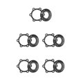 thumbnail image 2 of QualitChoice 1 Ensemble Verrous Centraux Adaptateurs de Rotor de Frein à Disque Anneau de Verrouillage de Rotor Alliage d'Aluminium Remplacement Acier Inoxydable 6 Trous Noir 5 Ensembles, 2 of 6