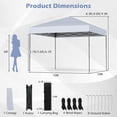 thumbnail image 3 of Costway Abri à Déploiement Rapide 10 X 10 Pi avec Sac de Transport Portable, 8 Piquets, 4 Cordes Coupe-Vent, 3 of 10