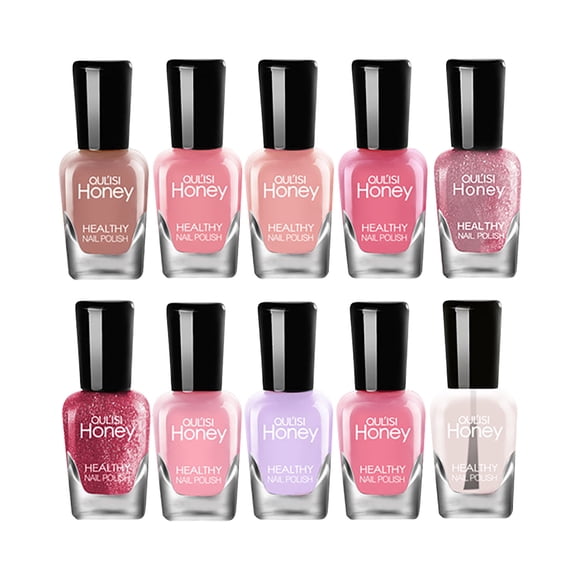 Penkiiy Ensemble de Vernis à Ongles à Pelage Facile et Séchage Rapide pour Pack, Vernis à Ongles à Base d'Eau Écologique et Biologique pour Femmes et Ados (10 Bouteilles) 5 ml