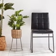 thumbnail image 2 of Bouclair Faux Leather and Metal Dining Chair, 2 of 5
