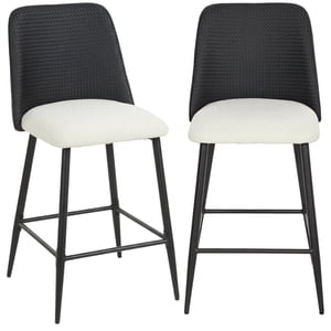 HOMCOM Bar Ensemble de tabourets 2, 26" Tabourets de bar de la hauteur du comptoir avec PU Dossier