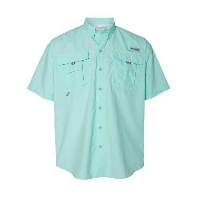PFG Bahama II Short Sleeve Shirt, L, Gulf Stream