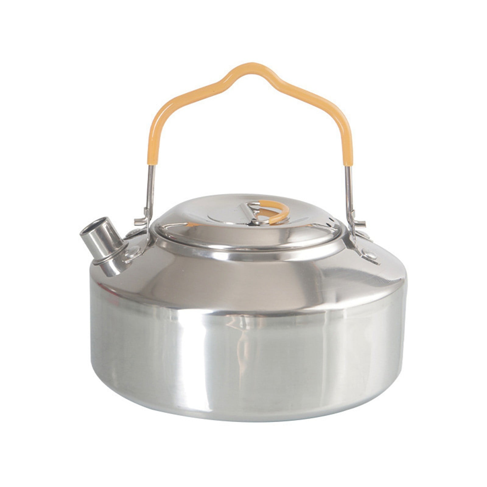 Tielutt 406 Black Handle 1l Kettle Outdoor Stainless Steel Teapot Portable Hot Water Kettle Camping Barbecue Lightweight Hiking Gear Emergency Bag Wat