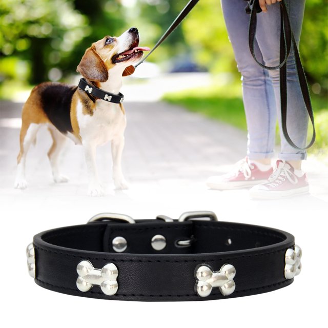 mmirethe Stylish PU Cat Collar With Durable And Adjustable Buckles Comfortable Wear Dogs Collars white 1.5*37cm 1Set