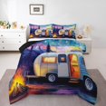 thumbnail image 1 of Erosebridal Happy Camping Bedding Full Comforter Set, Camper RV Car Down Comforter, Aurora Decor, 3-Piece, 1 of 6