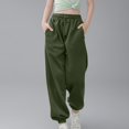thumbnail image 4 of WENXIAOO Toddler Girl Sweatpants Drawstring Jogger Sweatpants With Pockets Solid Pants Green Sweat Pants Boys Kids Spring Fall Sweatpants Size 9-10 Years, 4 of 7