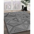 thumbnail image 3 of Ahgly Company Tapis d'Intérieur Lavable à la Machine, Carré, Transitionnel, Gris Gray, Tapis de Zone, 3 Pieds Carré, 3 of 7
