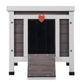 thumbnail image 1 of KFFKFF Maison Extérieure pour Chat Abri pour Chat Sauvage en Bois avec Toit et Volets de Porte en PVC, 1 of 9