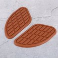 thumbnail image 3 of Motorcycle Fuel Tank Traction Pad Protector, Pair of Universal Motorcycle Rubber Tank Pad Side Gas Panels Knee Grip Protector Vintage Universal Knee Grip Decals for Knee Protect, 3 of 7