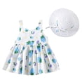 thumbnail image 1 of Robe Bébé Fille Sans Manches Robe Tutu Bébé Robes d'Été Filles avec Chapeaux 2 Pcs Robe de Fée Tout-Petit 100/10, 1 of 4