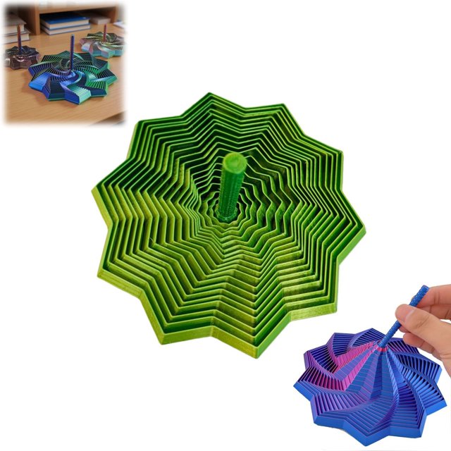 Stress And Release Puzzle Toy Sensory Expansion Star 3D Printed Decagonal Radish Tower With Handle