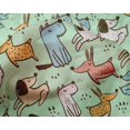 thumbnail image 5 of oneOone Silk Tabby Light Mint Green Fabric Dog Cartoon Craft Projects Decor Fabric Printed By The Yard 42 Inch Wide-LK, 5 of 5