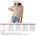 thumbnail image 4 of Chemisier Cardigan Décontracté à Col à Revers et Rayures pour Femmes Automne avec Boutons Manches Longues Poche Poitrine, 4 of 6