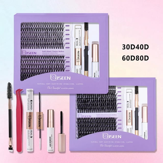 DIY Lash Extension Kit: Mixed Style Lash Clusters with Bond & Seal...