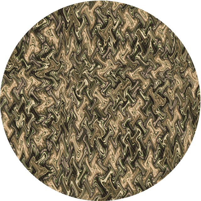 Ahgly Company Tapis Rond Lavable en Machine Intérieur Transitionnel Marron Chocolat, 4 Pieds Rond