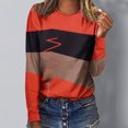 thumbnail image 2 of CEHVOM Femmes Dames Col Rond Hauts Amples T-Shirts Décontractés à Imprimé Blouse à Manches Longues Liquidation, 2 of 5