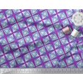 thumbnail image 2 of Soimoi Purple Moss Georgette Fabric Arrow & Diamond Geometric Decor Fabric Printed Yard 42 Inch Wide, 2 of 5