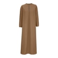 thumbnail image 3 of Gspmoly Robes d'Été pour Femmes, Mode Femme Uni Grande Taille Manches Longues Poches Robe Bandeau pour Dames Robe Longue Robes de Cocktail Liquidation, 3 of 5