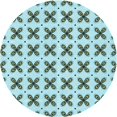 thumbnail image 1 of Ahgly Tapis Rond Lavable en Machine Intérieur Transitionnel Vert, 3 Pieds Rond, 1 of 7