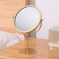 thumbnail image 2 of WLOELOEW Adjustable Makeup Mirror With Rotatable Stand Gold Desktop Vanity Mirror For Home Dresser Dormitory Portable Beauty Mirror Gold, 2 of 7