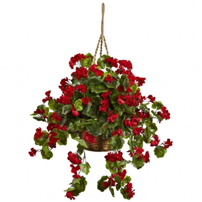 Geranium Hanging Basket UV Resistant, Indoor & Outdoor - Red