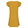 thumbnail image 5 of Kcodviy Robe Femme Fraîche Douce Amincissante Femme Habillée Robe de Couleur Unie Robe Décontractée d'Été Robes de Travail Jupe Grande Robe Femme Décontractée Courte Robe d'Été Décontractée de Plage, 5 of 5
