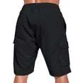 thumbnail image 3 of Plebaso Mens Casual Shorts Drawstring Lightweight Summer Shorts Solid Color Loose Beach Shorts for Men, 3 of 7
