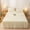 Beige, variant on Solid Color Bed Skirt with Washed Cotton Lace Edge, Non-Slip Elastic, Fitted Protective Cover for Mattress, 200x150cm