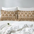 thumbnail image 4 of Erosebridal Bohemian Aztec Sheet Set King, Tribal Geometric Pattern Bedding Sets King Size, Brown 4pcs, 4 of 7