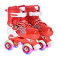 thumbnail image 2 of tredstone Patins à Roulettes Roses 2 Pcs pour Filles Confortables et Respirants Roue en Caoutchouc PU à Éclat Complet/taille style Rouge Pailleté, 2 of 6