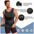 thumbnail image 3 of Pitauce Compression Shirts for Men Tummy Control Body Shaper Slimming Undershirt Tank Top Shapewear with Zipper, 3 of 4
