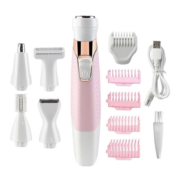 HHBEAUTY Electric Razors Shavers for Women, Bikini Trimmer 5 in 1 Electric Shaver Razor for Women, Wet/Dry Face Razors for Face Nose Eyebrow Arms Armpit Legs Area Facial Hair Removal for Women