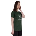 thumbnail image 1 of Inkmeso Haut Citation pour Femmes « Je Ne Suis Plus avec le Stupide » T-Shirt à Imprimé Graphique, 1 of 7