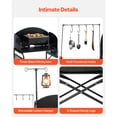 thumbnail image 4 of KFFKFF Foldable Camping Table, Portable Camping Kitchen Table Outdoor, Aluminum Portable Cook Station with Storage Cupboard, Carrying Bag, Detachable Windscreen, Quick Set-up, 4 of 9