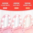 thumbnail image 2 of Kids Vanity with Lighted Mirror, Toddler Vanity Table and Chair Set, Girls Makeup Playset, Pink, 2 of 6