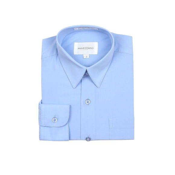 Mavezzano Boys' Dress Shirt in Blue, Sizes 2-16 - 4